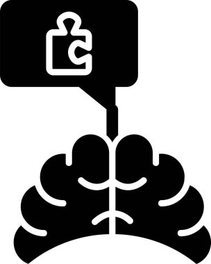 Sorun Çözme simgesi, basit vektör illüstrasyonu