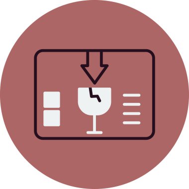 Kırılgan ağ simgesi vektör çizimi