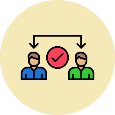 Ortaklık web simgesi vektör illüstrasyonu