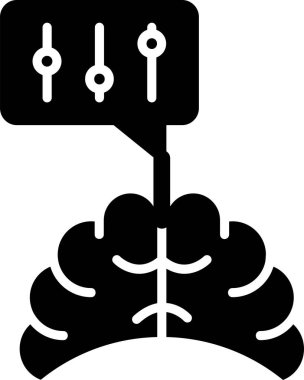 Zihin kontrolü. Web simgesi basit illüstrasyon 