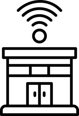 Akıllı ev. Web simgesi basit tasarım