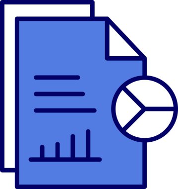 Basit rapor simgesi vektör illüstrasyonu