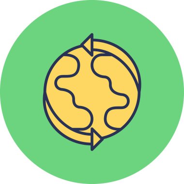 Basit bir Global simgesi. vektör tasarımı