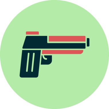 Pompalı tüfek ikonu. Web için tabanca vektör simgelerinin basit çizimi 