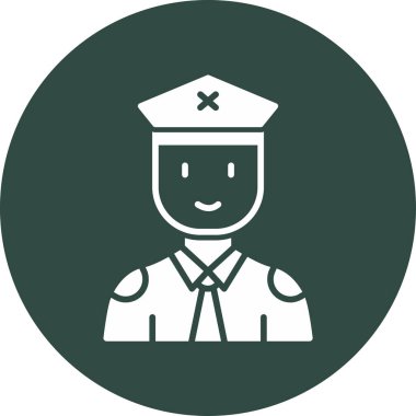 Polis. Web simgesi basit illüstrasyon