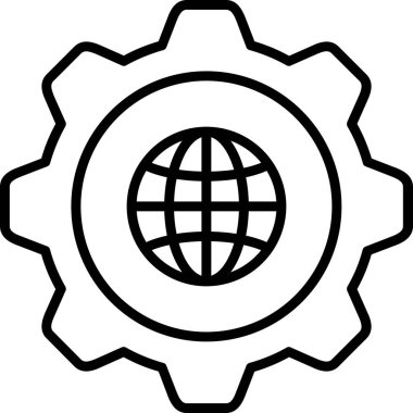 global internet ağı. Web simgesi basit illüstrasyon