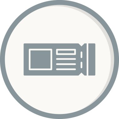 Bir bilet simgesinin vektör illüstrasyonu 