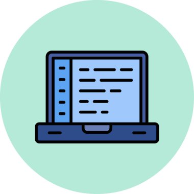 yazılım geliştirme. Web simgesi vektör illüstrasyonu