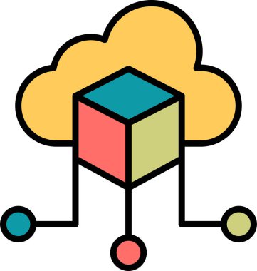 bulut veri depolama simgesi illüstrasyonu 