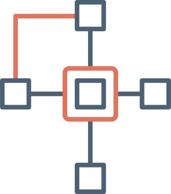 Kümeleniyorlar. Web simgesi basit illüstrasyon