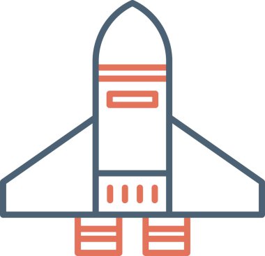 roket ikonu vektör illüstrasyonu 