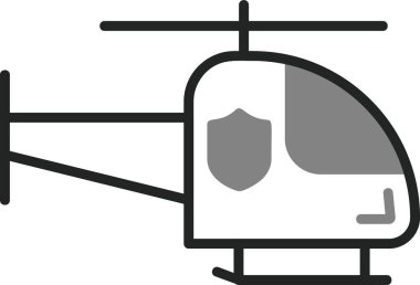 Helikopter. Web simgesi basit illüstrasyon