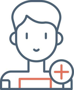 Psikiyatrist. Web simgesi basit illüstrasyon