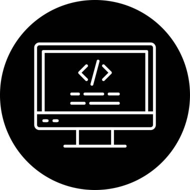 bilgisayar simgesi, vektör illüstrasyonu basit tasarım