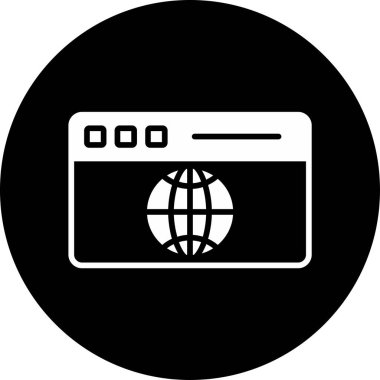 Web sitesi simgesi, vektör illüstrasyonu basit tasarım