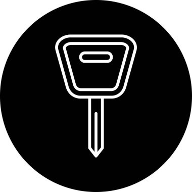 Araba anahtar simgesi, vektör çizim