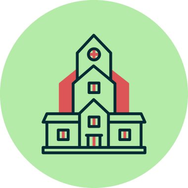 Modern yapı simgesinin vektör illüstrasyonu