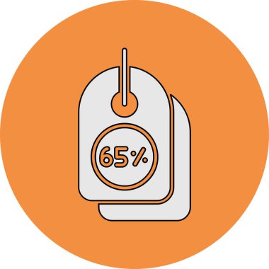 indirimli etiket simgesi, vektör illüstrasyonu basit tasarım