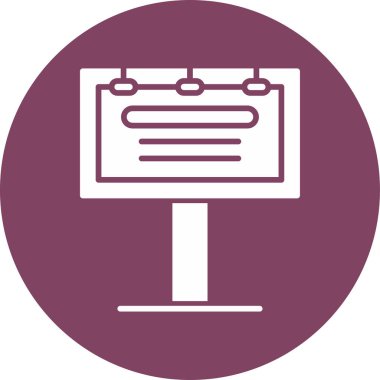 reklam panosu simgesi, vektör illüstrasyonu basit tasarım