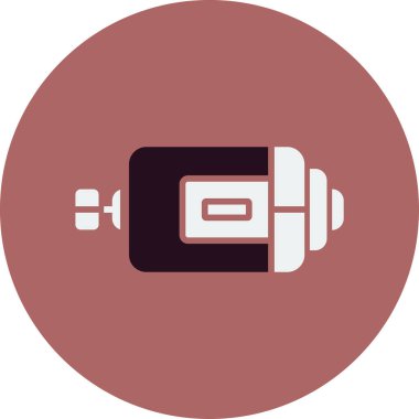 Motorlu. Web simgesi basit illüstrasyon