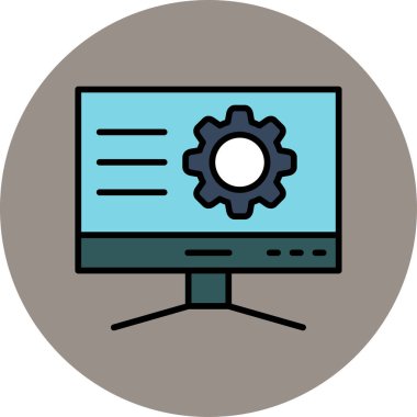 bilgisayar simgesi, vektör illüstrasyonu basit tasarım