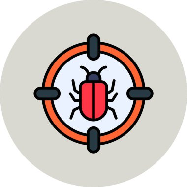 Kötü amaçlı web simgesi, basit vektör illüstrasyonu