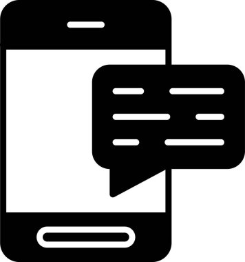 Sohbet mesajı vektör illüstrasyonu