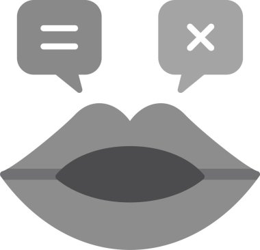 Dedikodu. Web simgesi basit illüstrasyon