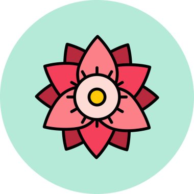 güzel çiçek vektör simgesi 