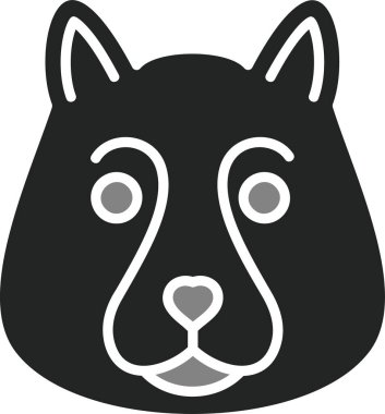 Pomeranian köpek çiftleşmesi hayvan ikonu vektör illüstrasyonu