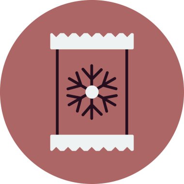 kar tanesi web simgesi, vektör çizim 