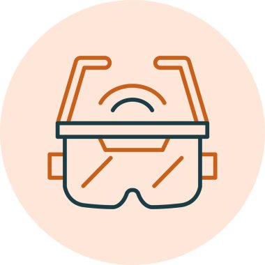 Ar Glasses Web simgesi vektör çizimi