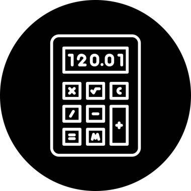 Calculator icon, vector illustration simple design