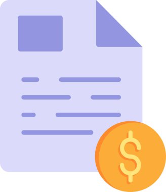 Mali Rapor belgesi. Web simgesi basit illüstrasyon