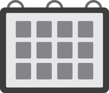 Minimalist bir tasarımda bir takvim simgesinin vektör illüstrasyonuName.