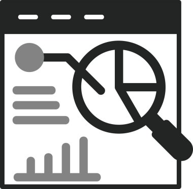 İstatistiksel Analiz simgesi vektör çizimi