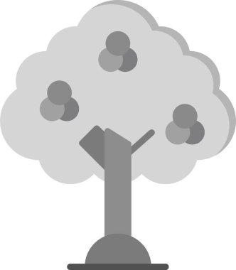 Ardıç ağacı simgesi vektör illüstrasyonu