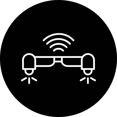 hoverboard simgesi, vektör illüstrasyonu basit tasarım