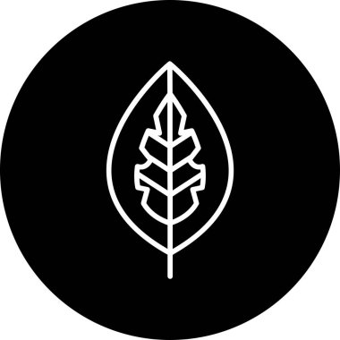 Yaprak. Web simgesi basit illüstrasyon