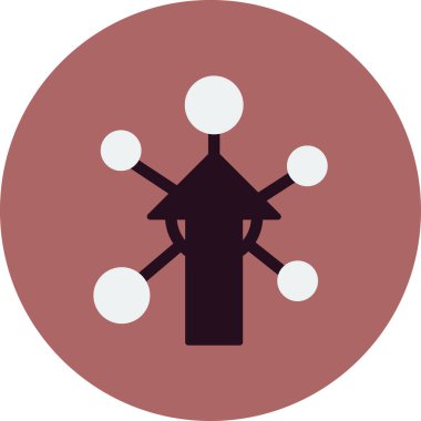 Ağ basit simgesinin vektör illüstrasyonu