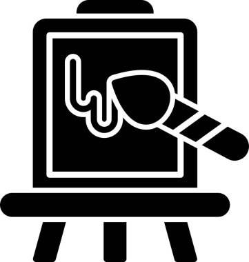 Web simgesi boyanıyor, vektör illüstrasyonu