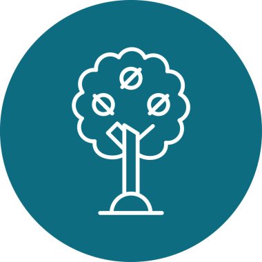 Ceviz ağacı ekolojisi ana hatlı ortamda simge