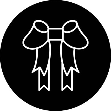 Kurdele yayı. Web simgesi basit illüstrasyon