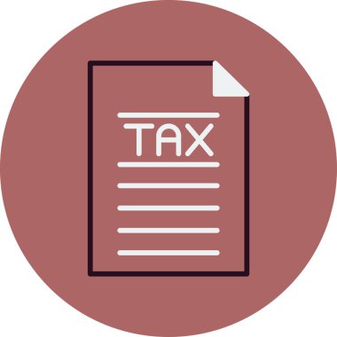 Web arayüzleri için uygun bir vergi belgesinin soyut vektör betimlemesi.