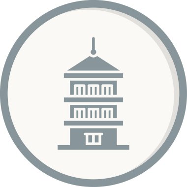 Pagoda. Web simgesi basit illüstrasyon