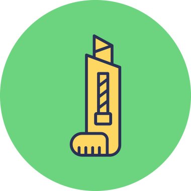 Cutter simge tasarımının vektör illüstrasyonu