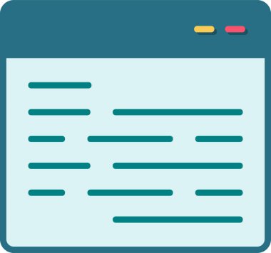 Yazı web simgesi, vektör illüstrasyonu