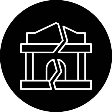 Dijital tasarım için uygun bir iflas simgesinin soyut renk grafiği.