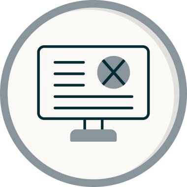 Hata modern simgesinin vektör illüstrasyonu