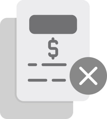 Reddedildi. Web simgesi basit illüstrasyon